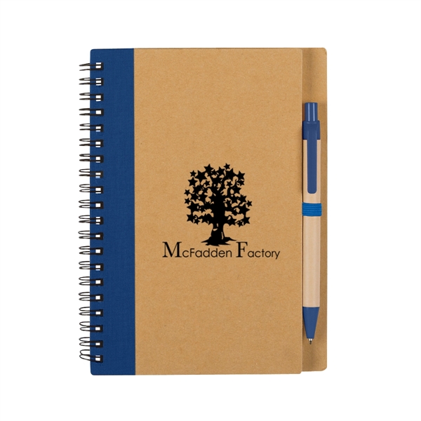 Eco-Inspired Spiral Notebook & Pen - Eco-Inspired Spiral Notebook & Pen - Image 3 of 12