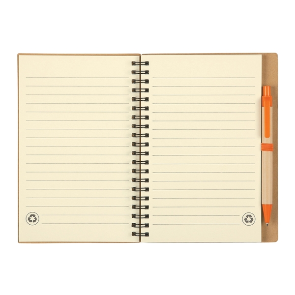 Eco-Inspired Spiral Notebook & Pen - Eco-Inspired Spiral Notebook & Pen - Image 9 of 12