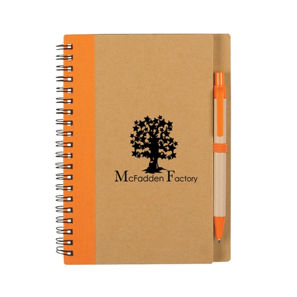 Eco-Inspired Spiral Notebook & Pen - Eco-Inspired Spiral Notebook & Pen - Image 10 of 12
