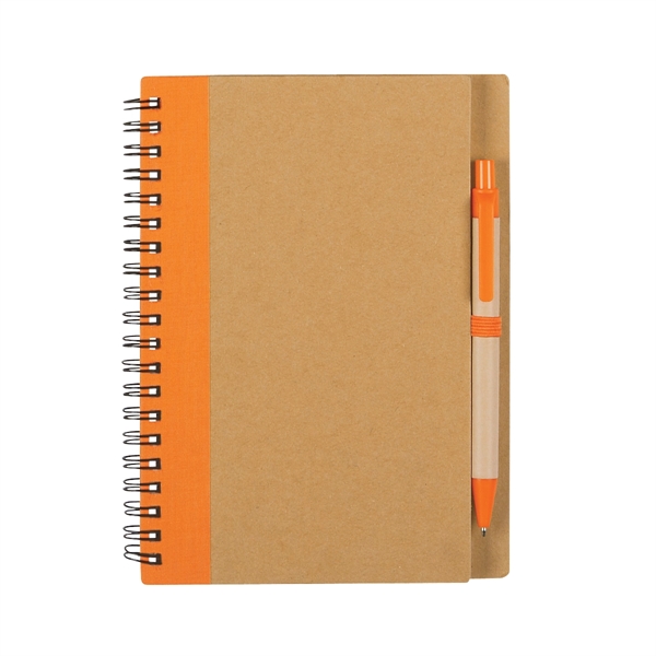 Eco-Inspired Spiral Notebook & Pen - Eco-Inspired Spiral Notebook & Pen - Image 6 of 12