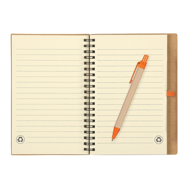 Eco-Inspired Spiral Notebook & Pen - Eco-Inspired Spiral Notebook & Pen - Image 7 of 12