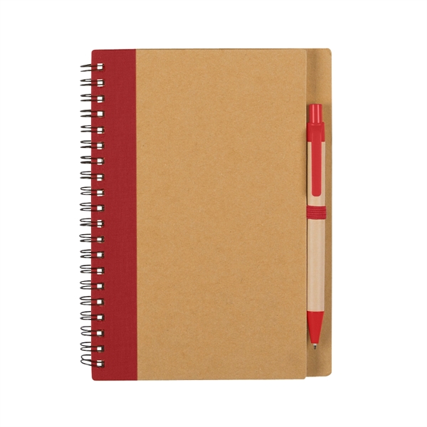Eco-Inspired Spiral Notebook & Pen - Eco-Inspired Spiral Notebook & Pen - Image 11 of 12