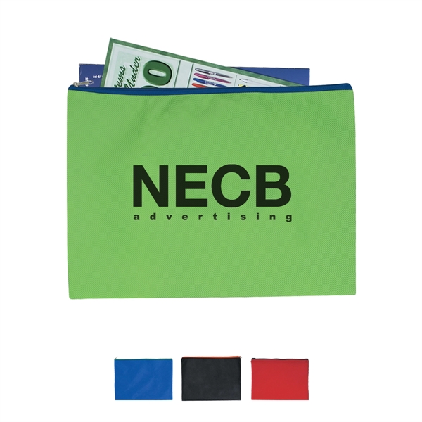 Non-Woven Document Sleeve With Zipper - Non-Woven Document Sleeve With Zipper - Image 0 of 12