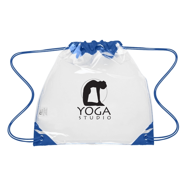 Touchdown Clear Drawstring Backpack - Touchdown Clear Drawstring Backpack - Image 5 of 11
