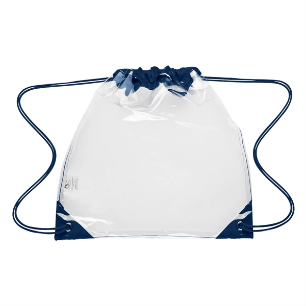 Touchdown Clear Drawstring Backpack - Touchdown Clear Drawstring Backpack - Image 8 of 11