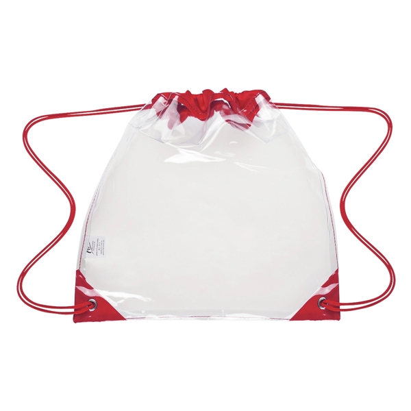 Touchdown Clear Drawstring Backpack - Touchdown Clear Drawstring Backpack - Image 9 of 11