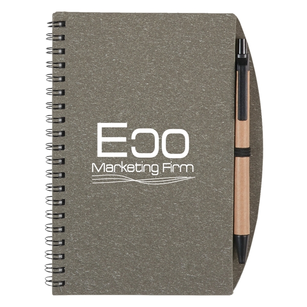 Eco-Inspired Spiral Notebook & Pen - Eco-Inspired Spiral Notebook & Pen - Image 1 of 6