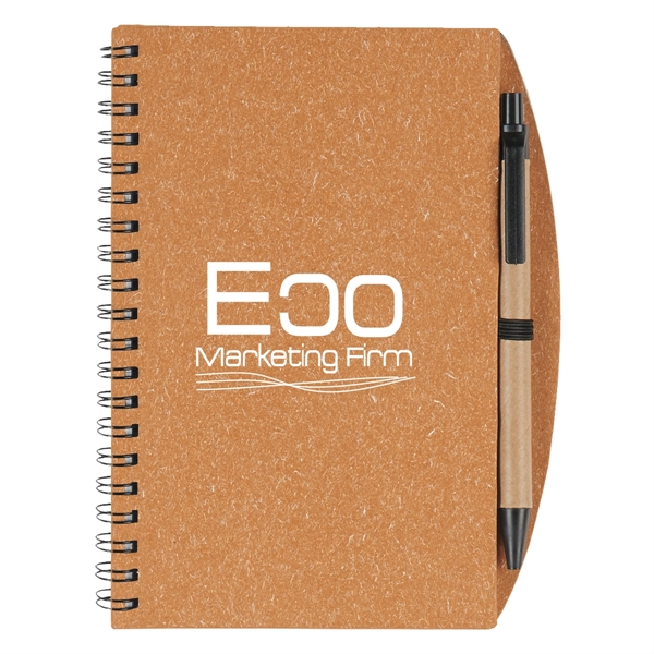 Eco-Inspired Spiral Notebook & Pen - Eco-Inspired Spiral Notebook & Pen - Image 2 of 6