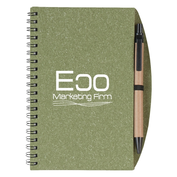 Eco-Inspired Spiral Notebook & Pen - Eco-Inspired Spiral Notebook & Pen - Image 3 of 6