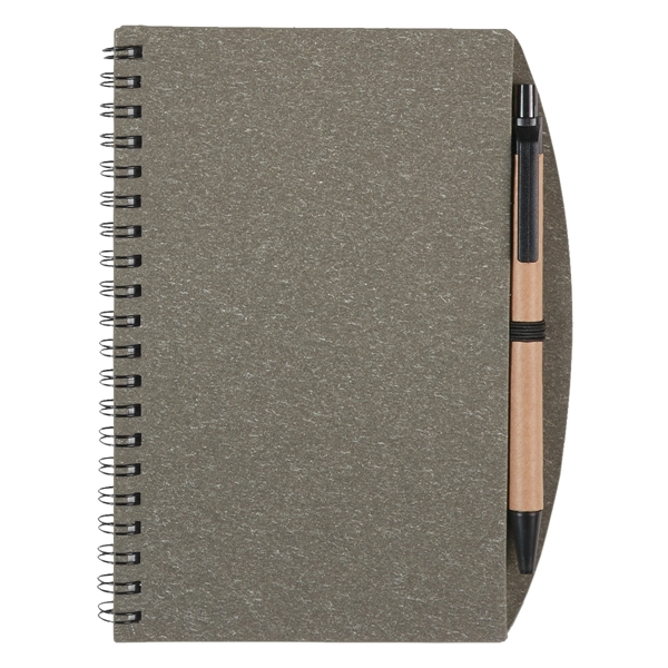 Eco-Inspired Spiral Notebook & Pen - Eco-Inspired Spiral Notebook & Pen - Image 4 of 6