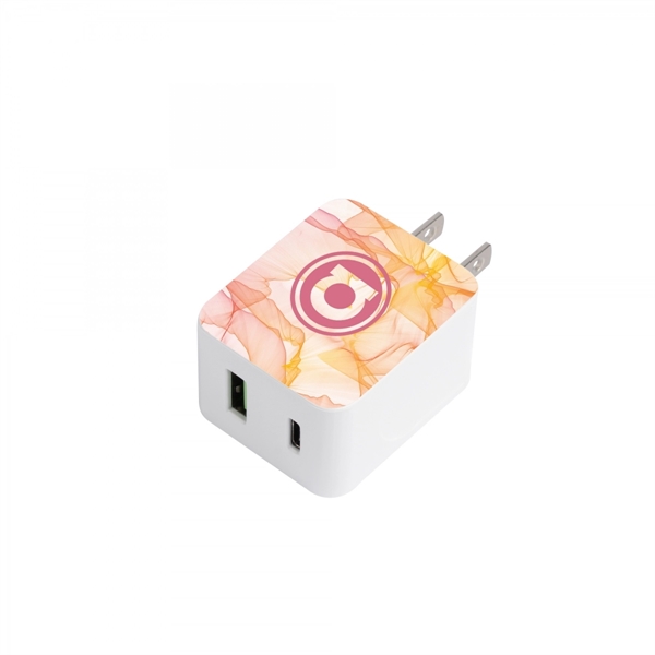UL Listed 20W USB & Type-C Wall Adapter - UL Listed 20W USB & Type-C Wall Adapter - Image 2 of 3