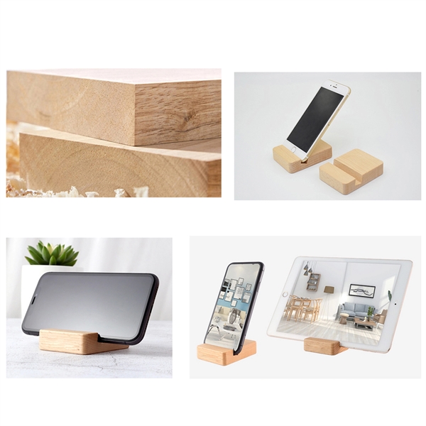 Portable Wooden Desk Cell Phone Holder Stand - Portable Wooden Desk Cell Phone Holder Stand - Image 1 of 2