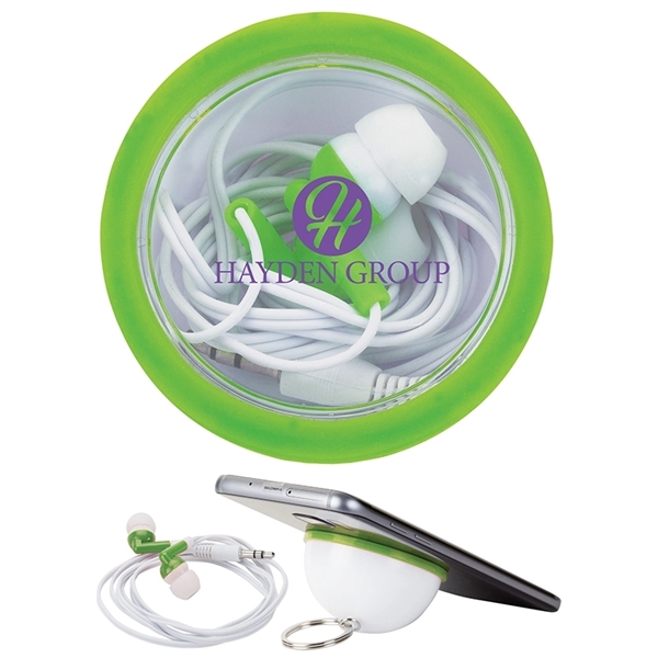 Rima Stereo Earbuds with Keyring Case - Rima Stereo Earbuds with Keyring Case - Image 1 of 1