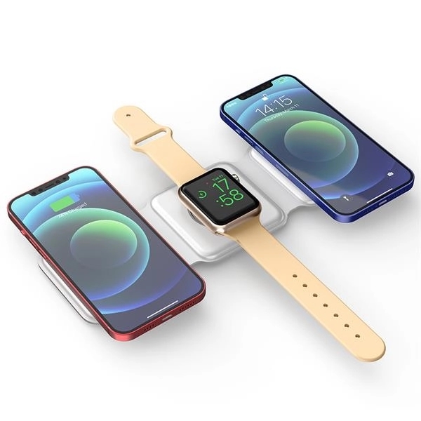 Magnetic Folding 3 in 1 Fast Wireless Charger - Magnetic Folding 3 in 1 Fast Wireless Charger - Image 1 of 8