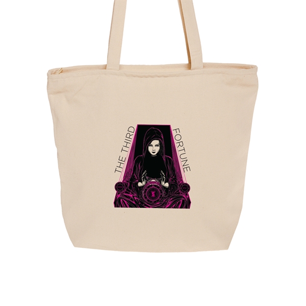 Eden Cotton Canvas Tote Bag w/ Zipper Closure (2 Color) - Eden Cotton Canvas Tote Bag w/ Zipper Closure (2 Color) - Image 1 of 1
