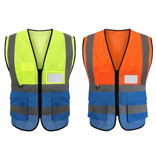 Hi Vis rPET Class 2 Reflective Mesh Safety Vest With Pockets - Hi Vis rPET Class 2 Reflective Mesh Safety Vest With Pockets - Image 3 of 3