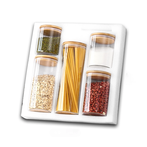 5 Pack Glass Storage Jars - 5 Pack Glass Storage Jars - Image 0 of 3