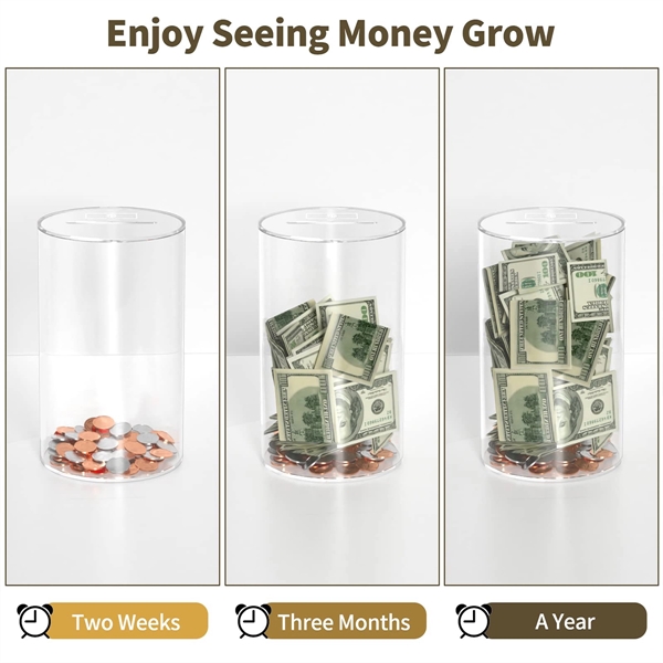 Acrylic Clear Piggy Bank - Acrylic Clear Piggy Bank - Image 2 of 2