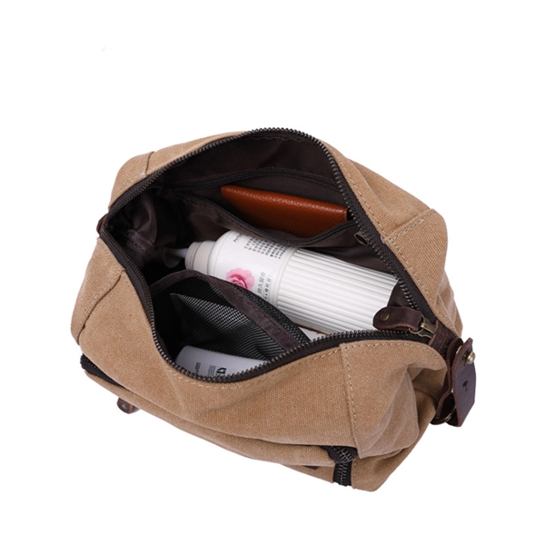 Cowhide Travel Toiletry Bag - Cowhide Travel Toiletry Bag - Image 2 of 2