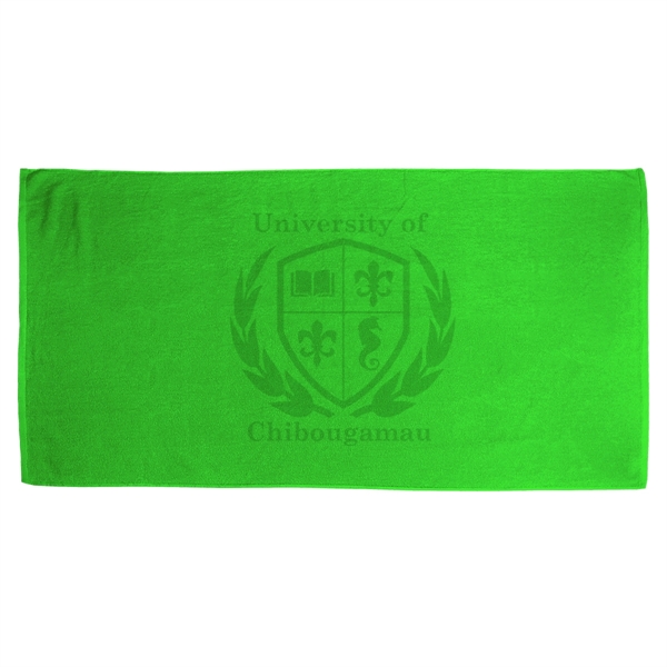 35" X 60" Velour Beach Towel - 35" X 60" Velour Beach Towel - Image 2 of 12