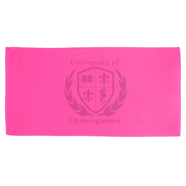 35" X 60" Velour Beach Towel - 35" X 60" Velour Beach Towel - Image 4 of 12