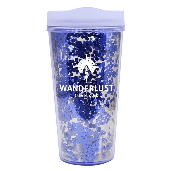 17 Oz. Glamour Glitter Tumbler - 17 Oz. Glamour Glitter Tumbler - Image 1 of 8