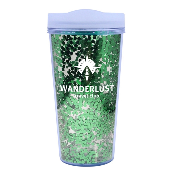 17 Oz. Glamour Glitter Tumbler - 17 Oz. Glamour Glitter Tumbler - Image 3 of 8