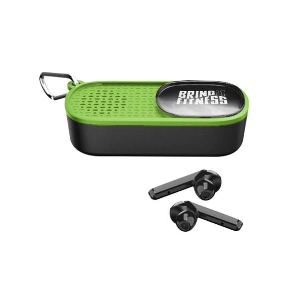 Custom Power Slide Wireless Earbuds & Speaker