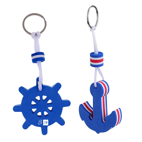 Anchor Rudder Foam Floating Key Chain - Anchor Rudder Foam Floating Key Chain - Image 0 of 3