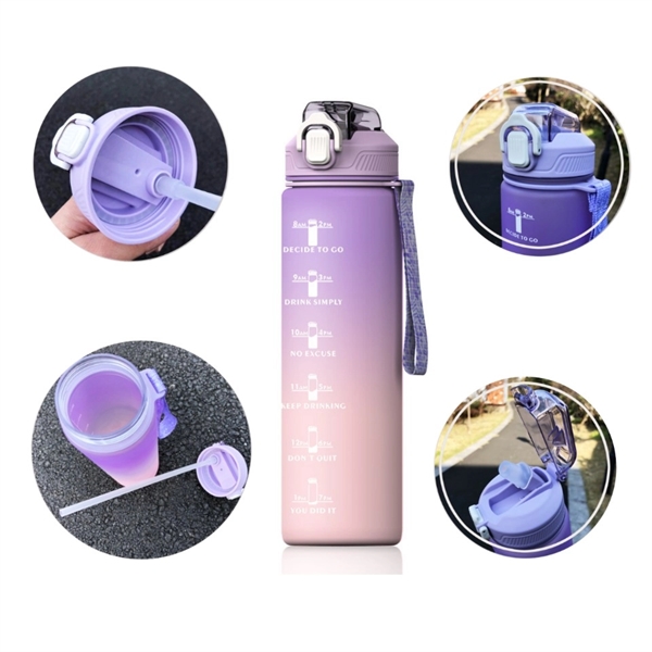 32oz Water Bottle with Time Marker - 32oz Water Bottle with Time Marker - Image 1 of 2