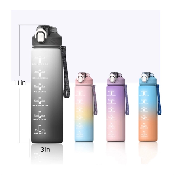 32oz Water Bottle with Time Marker - 32oz Water Bottle with Time Marker - Image 2 of 2
