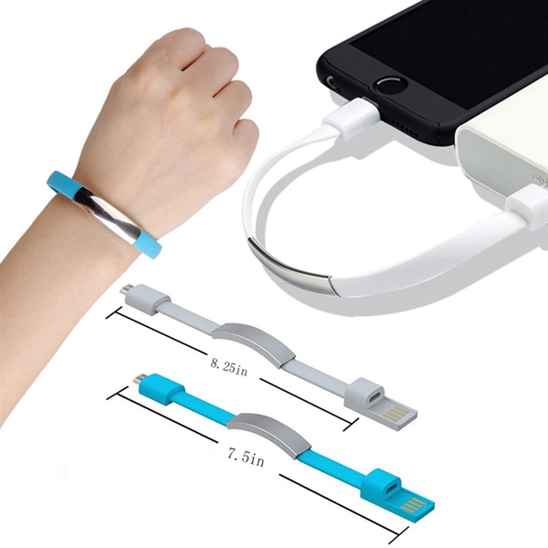USB Charge Data Cable Bracelet - USB Charge Data Cable Bracelet - Image 1 of 1