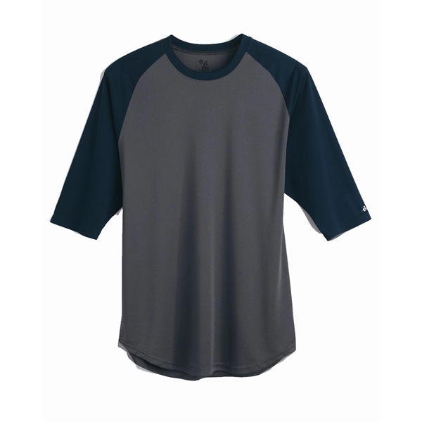 Badger Men's B-Core Three-Quarter Sleeve Baseball T-Shirt