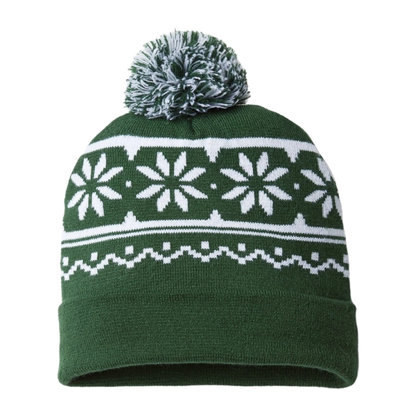 CAP AMERICA USA-Made Snowflake Beanie - CAP AMERICA USA-Made Snowflake Beanie - Image 5 of 8