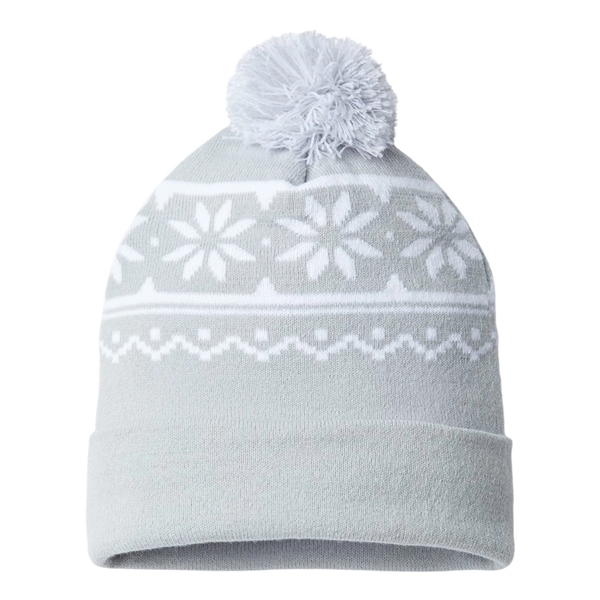 CAP AMERICA USA-Made Snowflake Beanie - CAP AMERICA USA-Made Snowflake Beanie - Image 8 of 8