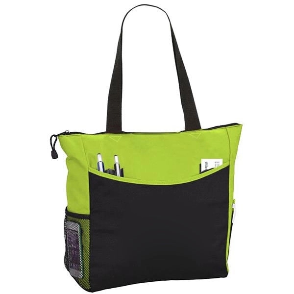 Zippered Brief 600D Polyester Tote Bags - Zippered Brief 600D Polyester Tote Bags - Image 4 of 7