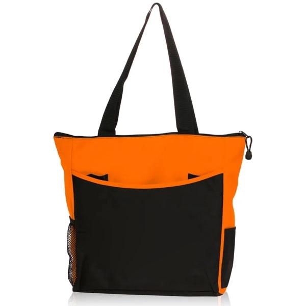 Zippered Brief 600D Polyester Tote Bags - Zippered Brief 600D Polyester Tote Bags - Image 6 of 7