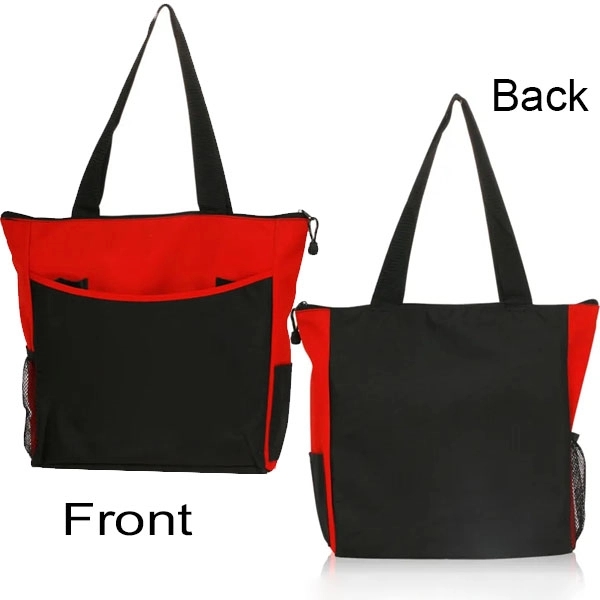 Zippered Brief 600D Polyester Tote Bags - Zippered Brief 600D Polyester Tote Bags - Image 5 of 7