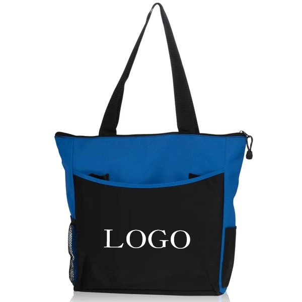 Zippered Brief 600D Polyester Tote Bags - Zippered Brief 600D Polyester Tote Bags - Image 0 of 7