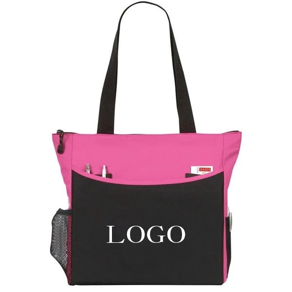 Zippered Brief 600D Polyester Tote Bags - Zippered Brief 600D Polyester Tote Bags - Image 7 of 7