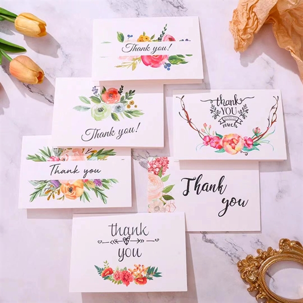 Flower Thank You Greeting Card Set - Flower Thank You Greeting Card Set - Image 1 of 4