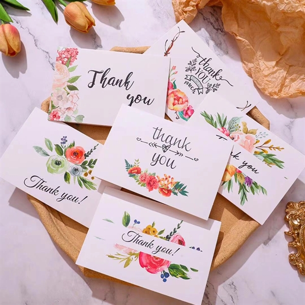 Flower Thank You Greeting Card Set - Flower Thank You Greeting Card Set - Image 3 of 4