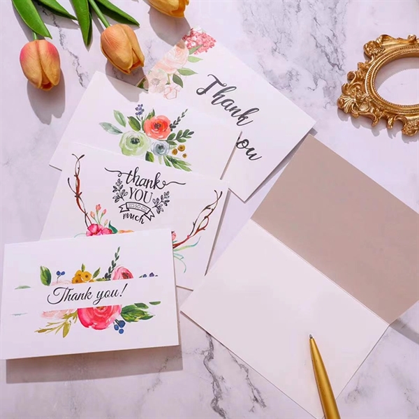 Flower Thank You Greeting Card Set - Flower Thank You Greeting Card Set - Image 4 of 4