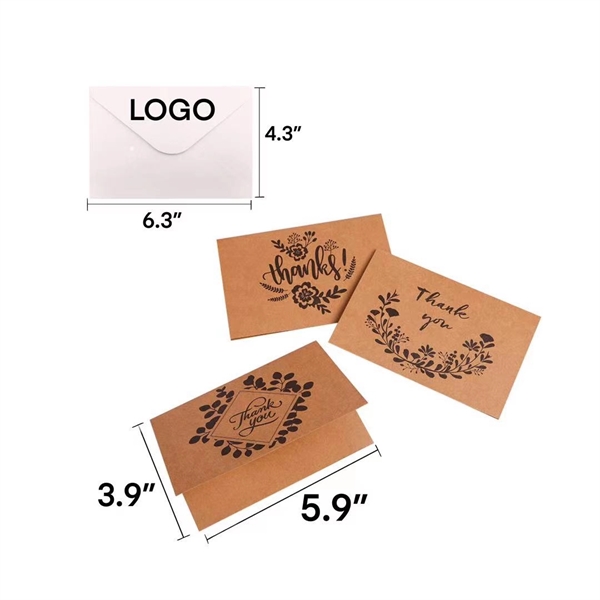 Kraft Paper Thank You Greeting Card Set - Kraft Paper Thank You Greeting Card Set - Image 0 of 3