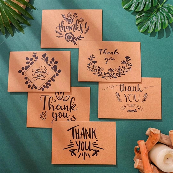 Kraft Paper Thank You Greeting Card Set - Kraft Paper Thank You Greeting Card Set - Image 1 of 3