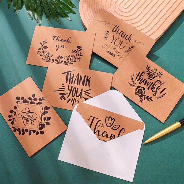 Kraft Paper Thank You Greeting Card Set - Kraft Paper Thank You Greeting Card Set - Image 2 of 3