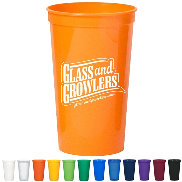 22 Oz. Smooth Plastic Stadium Cup - 22 Oz. Smooth Plastic Stadium Cup - Image 0 of 3