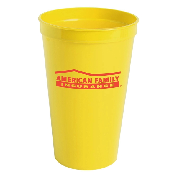 22 Oz. Smooth Plastic Stadium Cup - 22 Oz. Smooth Plastic Stadium Cup - Image 1 of 3