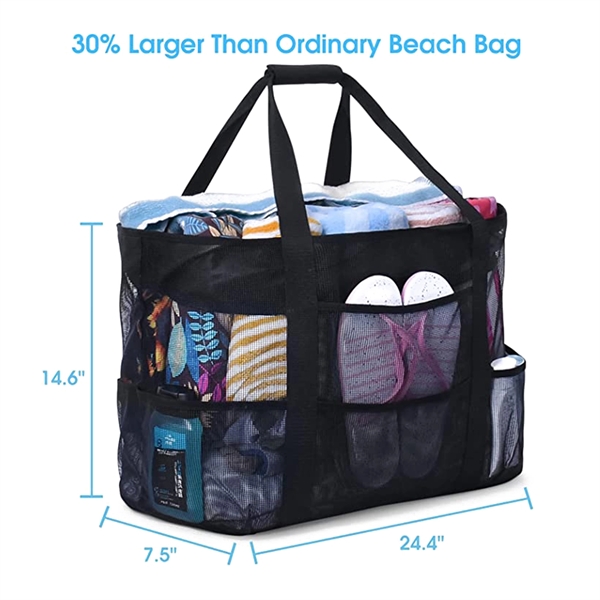 Extra Larg Sandproof Waterproof Mesh Beach Bag - Extra Larg Sandproof Waterproof Mesh Beach Bag - Image 1 of 5