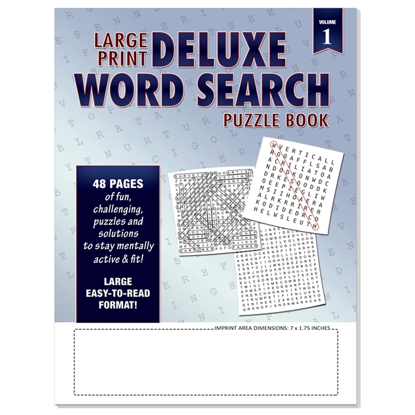 Deluxe Word Search Large Print Puzzle Book Vol. 1 - Deluxe Word Search Large Print Puzzle Book Vol. 1 - Image 1 of 2